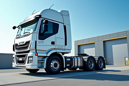 Camion de 32 tonnes dans un dépôt logistique moderne