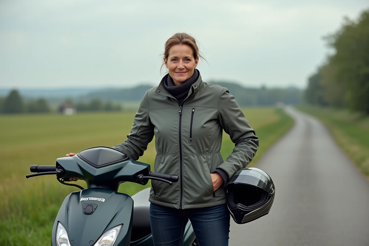 Femme confiante à côté d