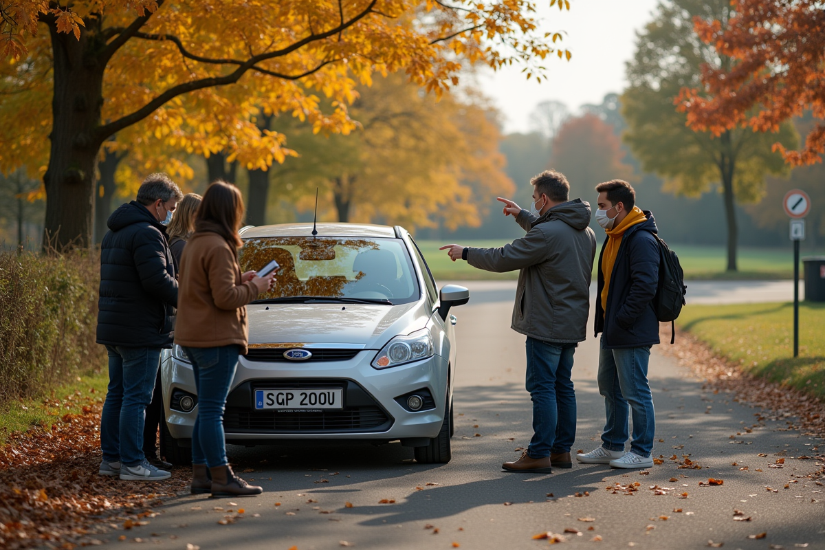Groupe de personnes autour d